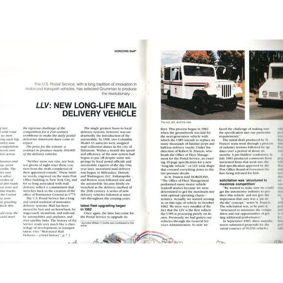 Horizon Magazine (Coverless, c.1989) 28pp Military Tech Radar USPS LLV Photos - Picture 6 of 7